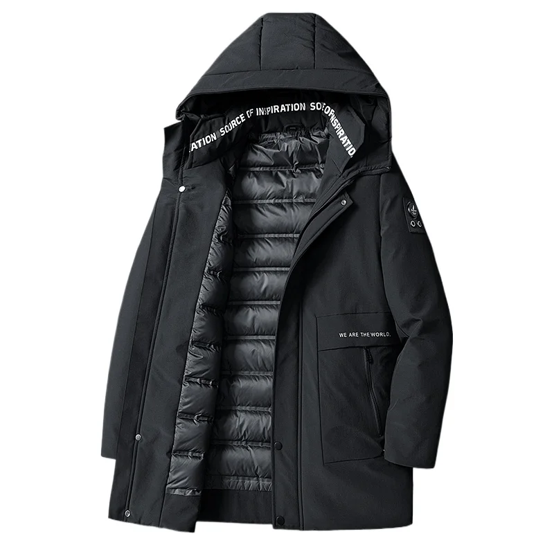 

Men Outdoor Sports Leisure Long Warm Down Jacket Winter Fashion Trend Comfortable Versatile Couple's Cold Resistant Warm Jacket