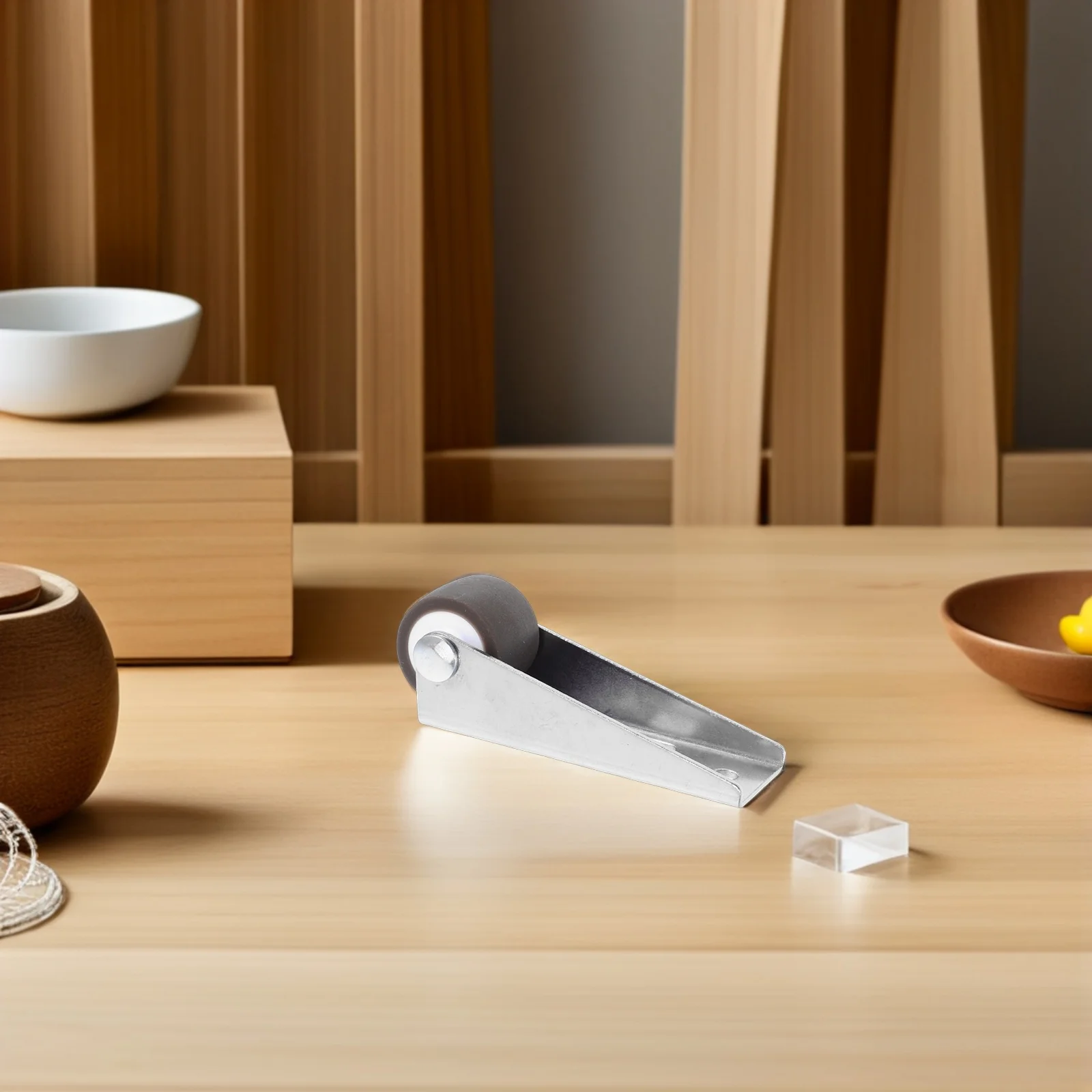 

4pcs 0.8 Inch Door Bottom Support Wheel Rubber Mute Casters For Sliding Wardrobe Cabinet Barn Doors Anti-Droop Side Mounted