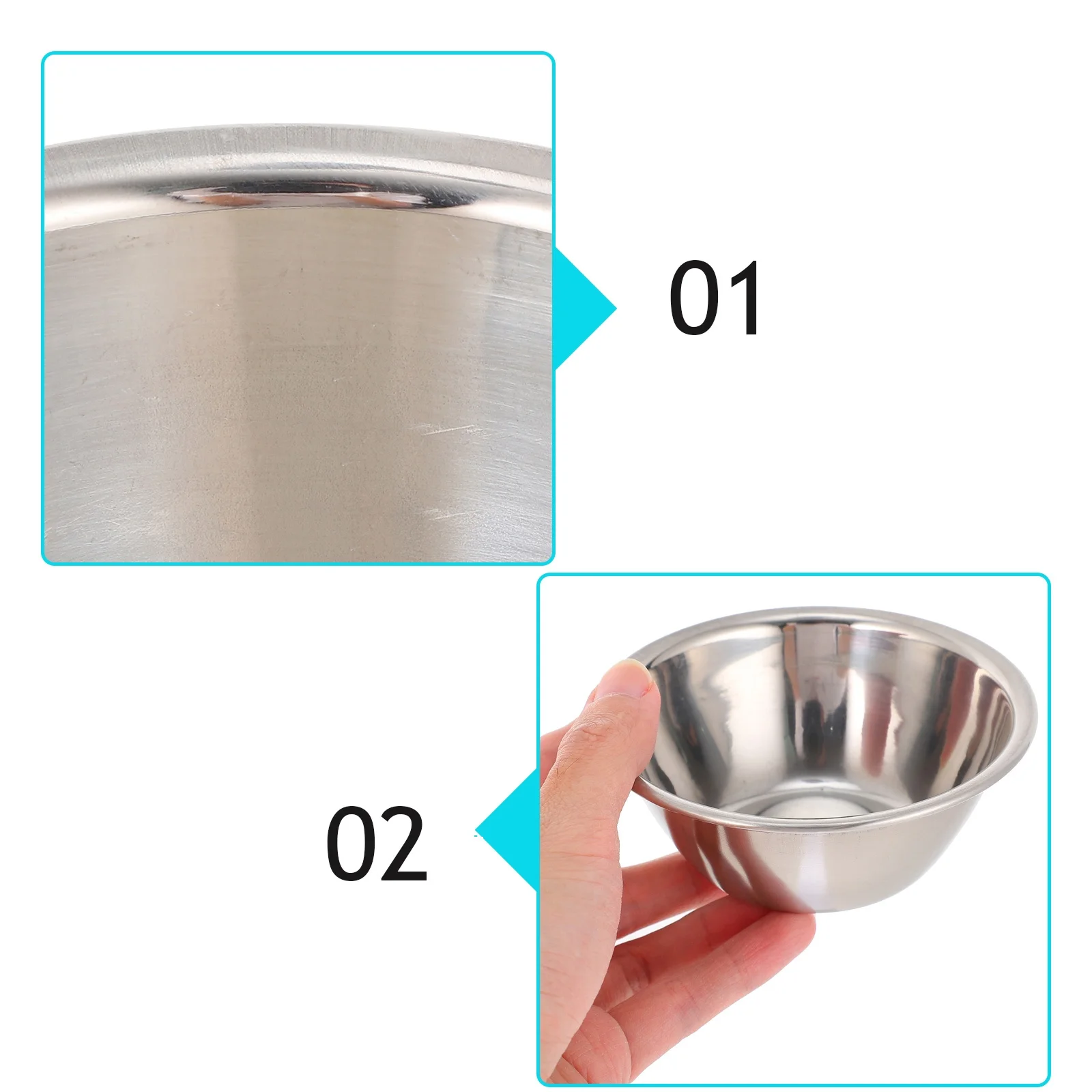 

2pcs 304 Stainless Steel Dressing Bowls Thickened 12cm Iodine Cotton Ball Sponge Bowl Surgical Tool Anti iodine Waterproof Rust