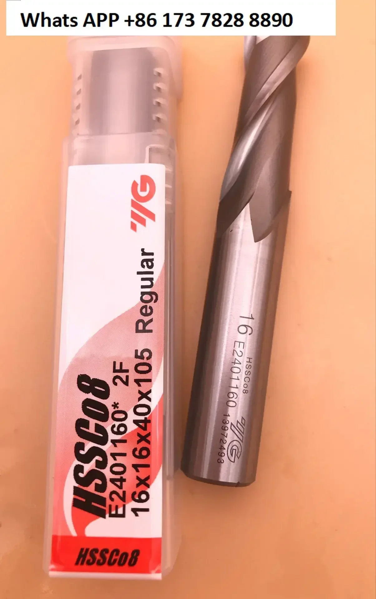 Imported Korean YG stainless steel with high cobalt two-edge keyway white steel end mill 35679112Co8E2401