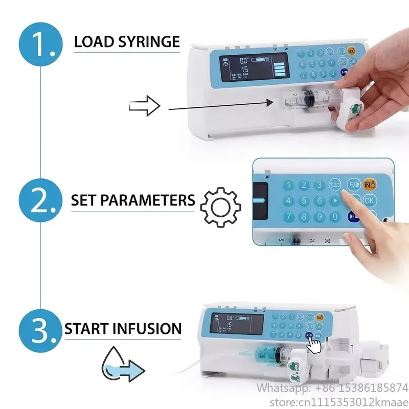 Vequyn SPA11A Single-Channel Veterinary syringe infusion Pump, 0.1–1200 mL/h Flow Range, ±1.9% Accuracy, Animal Clinic Use