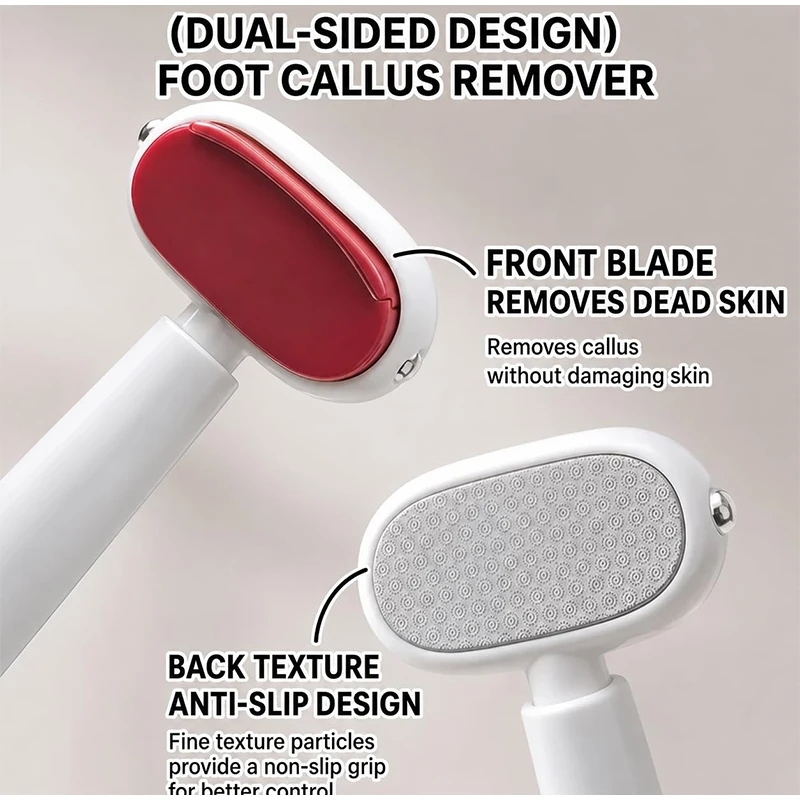 Professional Foot Therapy Tools 2026 New Dual Sided Foot Callus Remover Gentle Exfoliating Dead Skin Hard Scabs Safe Wet Use
