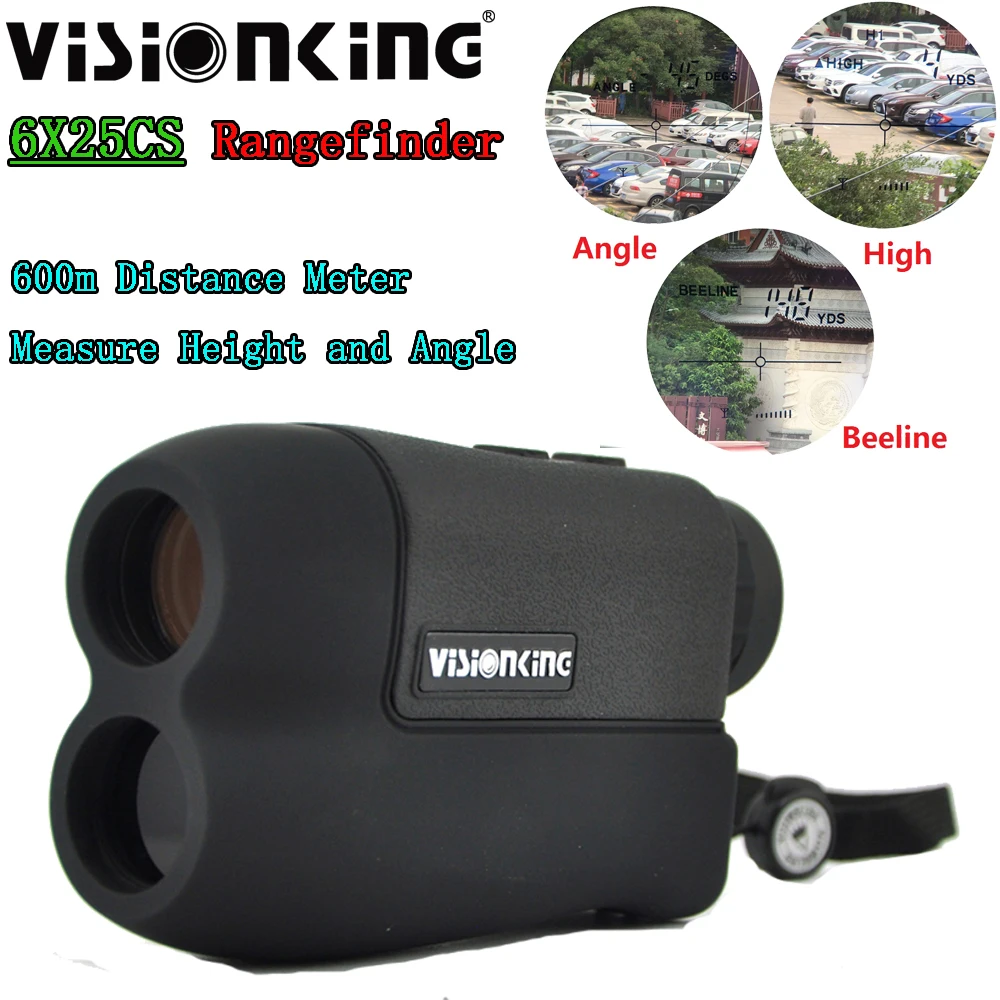 

Visionking Hunting 6x25 Laser Rangefinder 600M Measure Target Distance Meter Height Angle Digital Golf Range Finder Monocular