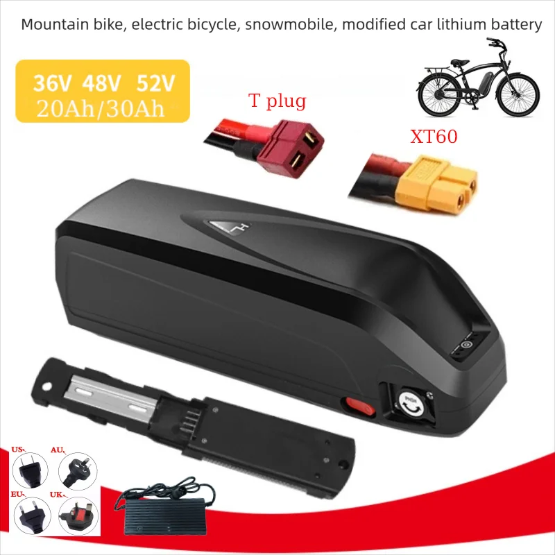 

36V 48V 52V 20Ah-30Ah Lithium Battery 18650 Cells Hailong Ebike Battery Pack with BMS & USB Port for Electric Bicycle Scooter