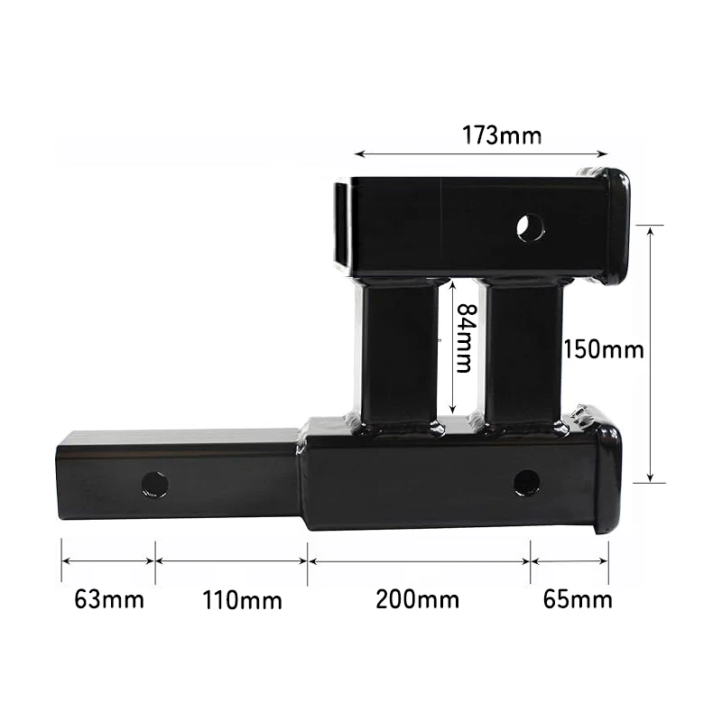 Trailer Arm Retrofit Side Mouth Casing Extension Rod Ball Hook Traction Connection Receiver Car Off-Road RV Parts