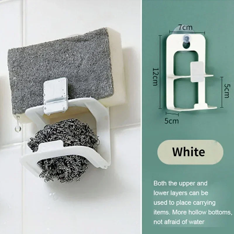 Kitchen Suction Cup Sink Drain Rack Sucker Sponge Storage Drying Holder Soap Stand Dish Cloth Shelf Home Storage Organizer Tools