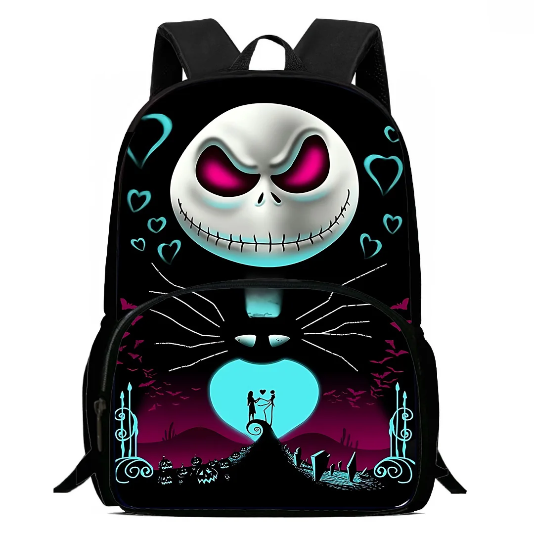 Disney Jack Skellington Kids Backpacks Boys Girls Student Birthday Gift Child School Bags  Capacity Camping Durable Rucksack