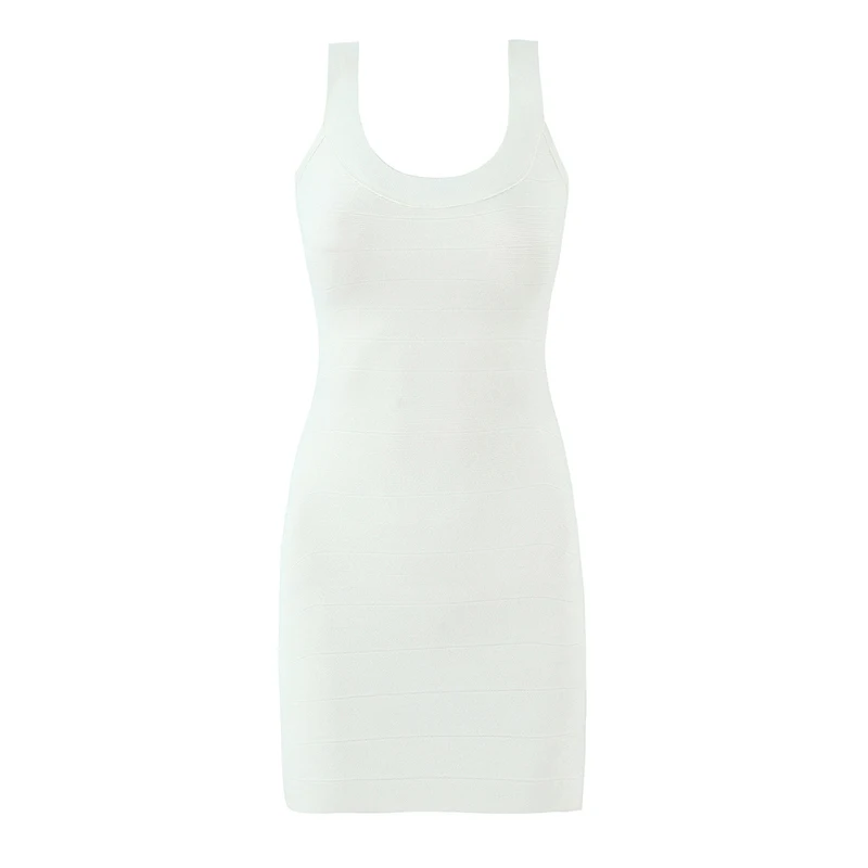 Yenkye elegante preto vinho vermelho bodycon mini vestido de malha para mulheres voltar zíper sem costas o pescoço tanque ajuste magro vestidos sexy