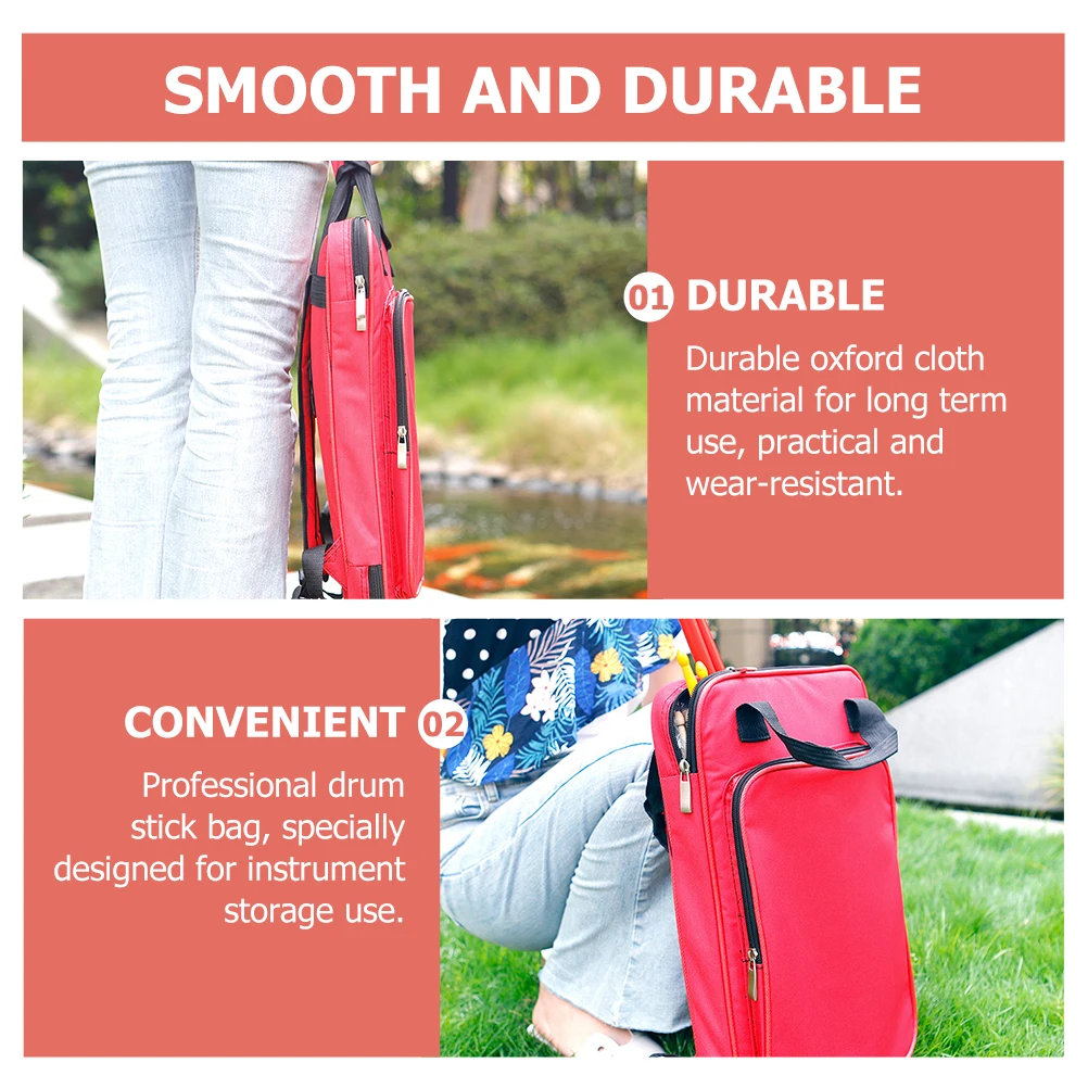 

Drumstick Holding Backpack Exquisite Workmanship Good Material for Instrument Protection and Durability Drum Stick Bag