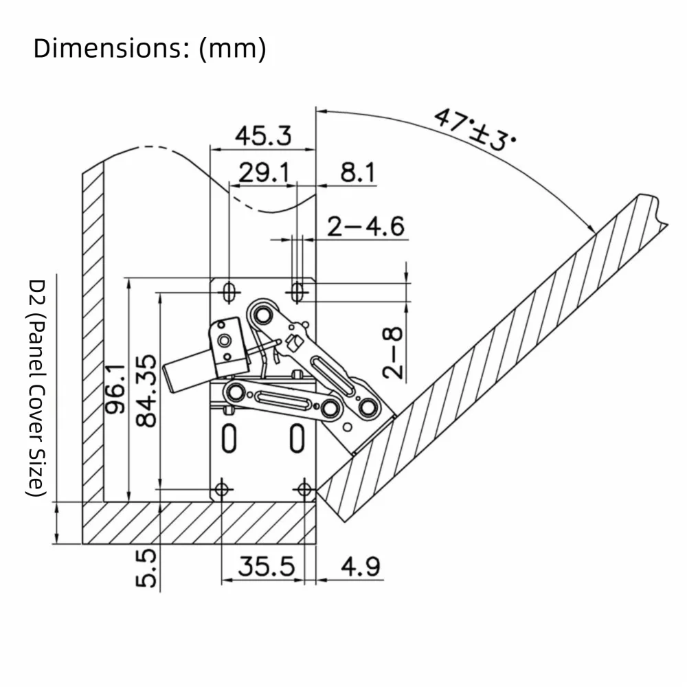 Down Sink Self-Closing Cabinet Hinges Stainless Steel Rustproof Pivot Hinge Heavy Duty 45 Degree Tilt Tip-Out Hinges Sink Drawer