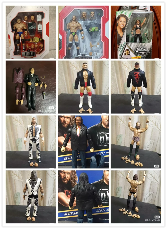 WWE الشكل دمية المصارعون باتيستا الغوريلا المونسون بريت هارت الثلاثي H HBK شون بوكر T BAF FNN بارول دانيال بريان