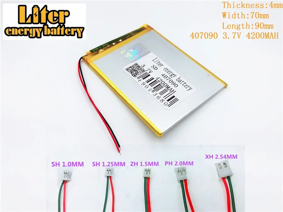 407090 3.7V 4200mAh Lithium polymer Battery with Protection Board For Tablet PC U25GT rechargeable battery