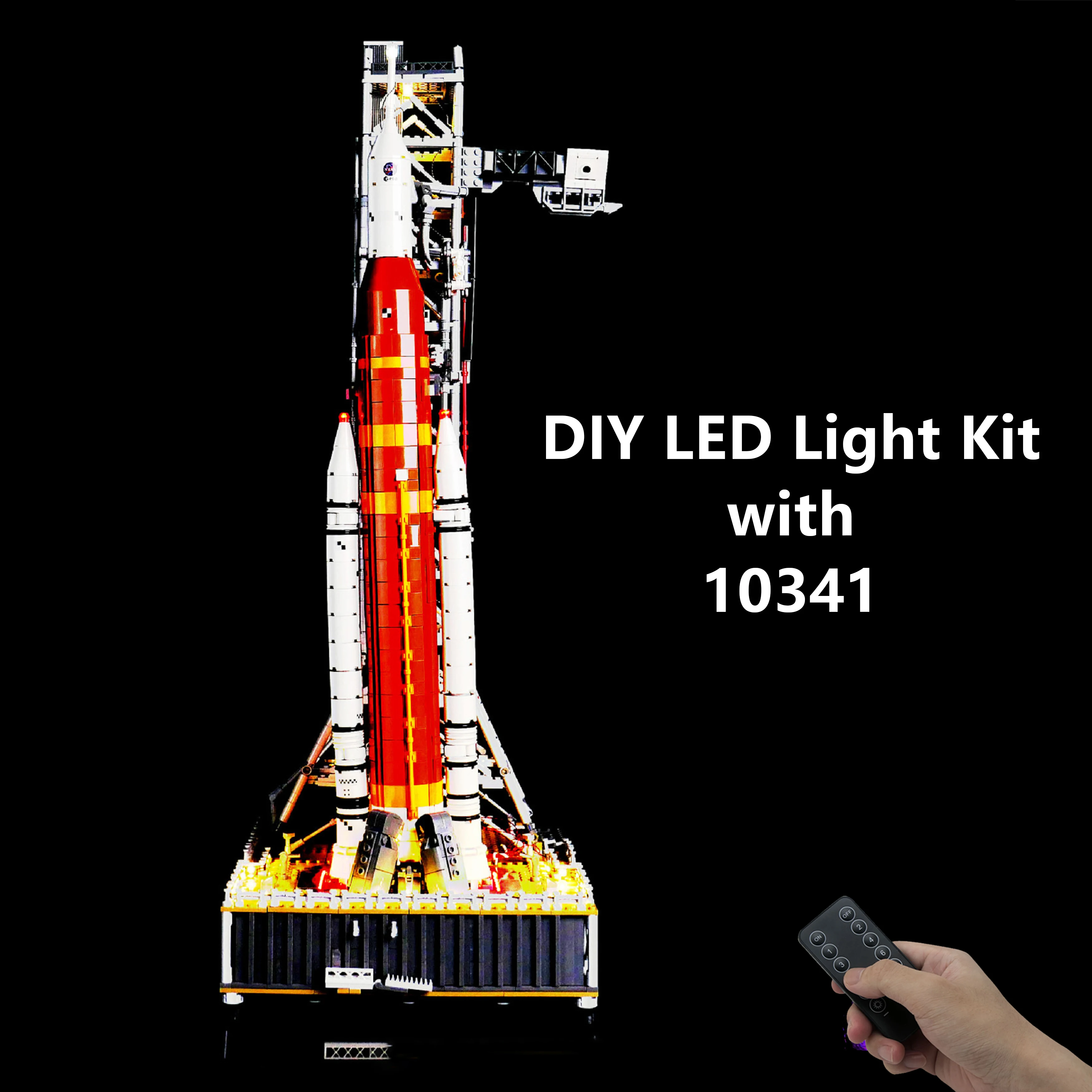 

Комплект светодиодных фонарей DIY Building Block для модели ракеты Space Shuttle 10341, декоративные светильники с дистанционным управлением для дисплея и коллекции