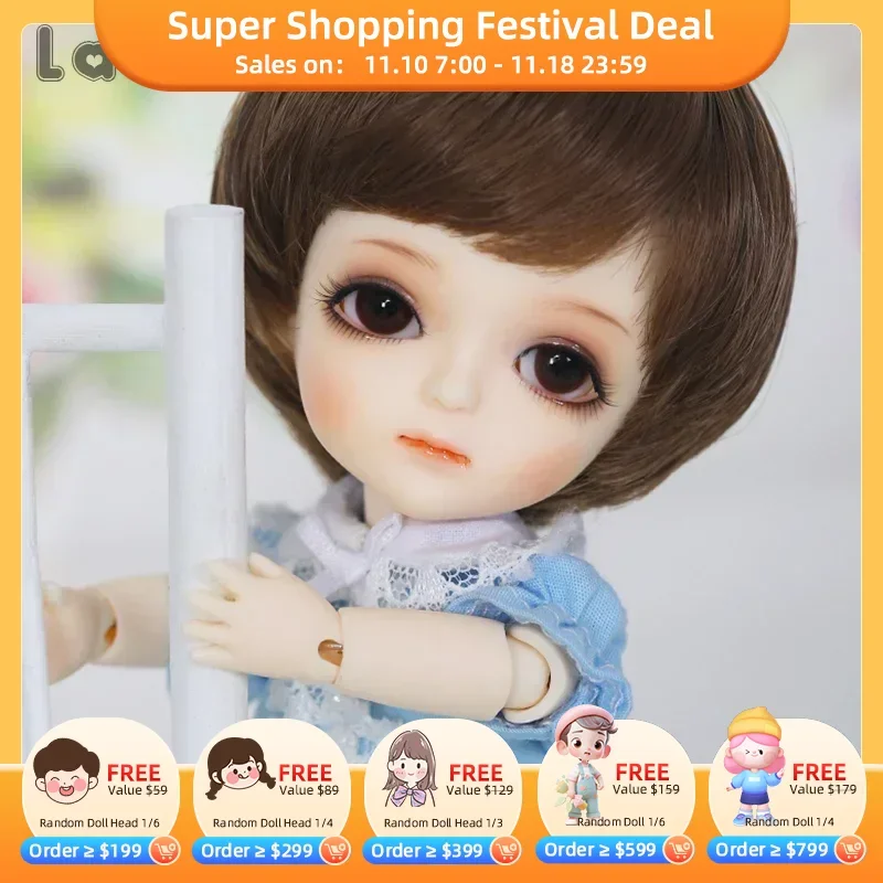 Oueneifs Lati Yellow Ruki 1/8 BJD SD Resin Figures Body Model Baby Girls Boys Dolls Eyes High Quality Gifts