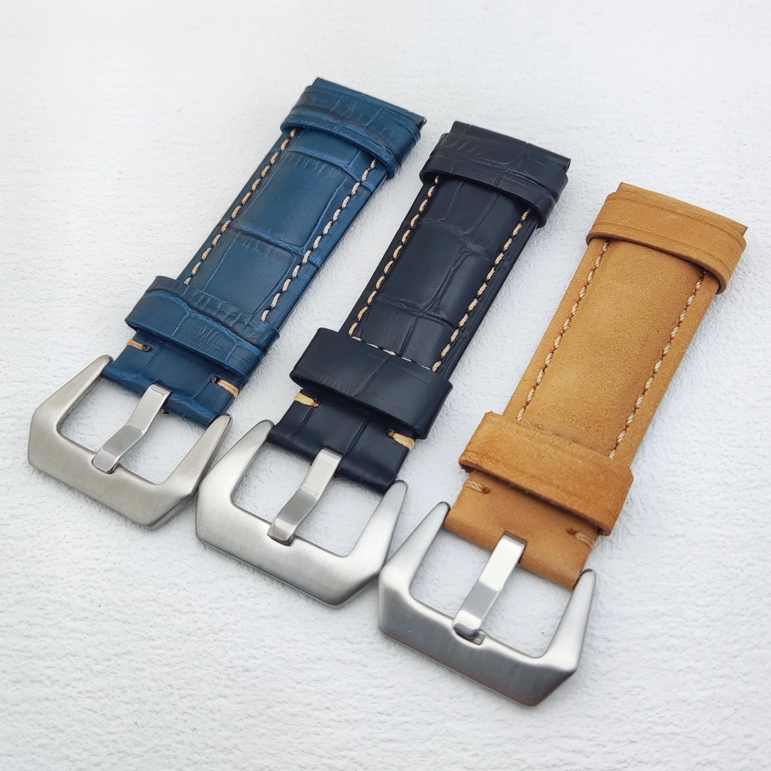 

24MM/26MM StrapLeather StrapMetal BuckleWaterproof and Dustproof StrapWatch Replacement PartsMen's Strap