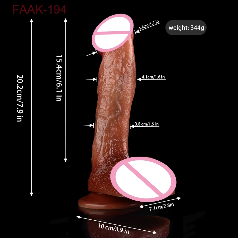 FAAK Silicone Realistic Dildo Strapon Real Penis Dick Strong Sucker Women Female Masturbator Sex Toy For Beginners Anal Plug