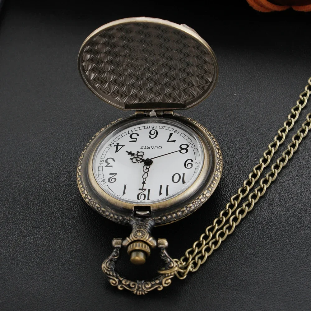 Classic Dinosaur World Tyrannosaurus Time Gemstone Quartz Pocket Watch Necklace Pendant Men's and Women's Clock Gift