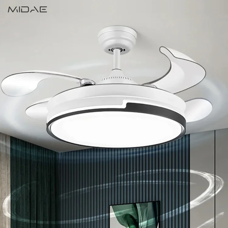 

Zhigao Invisible Fan Light Home Living Room Restaurant Modern Simple Bedroom 2023 New Intelligent Ceiling Ceiling Fan Light