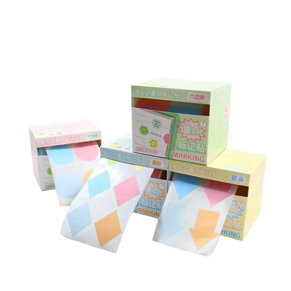 360pcs/Box Multicolor Sticky Notes Pull Out Large Capacity Highlight Marking Labels File Classification Sticker Tabs