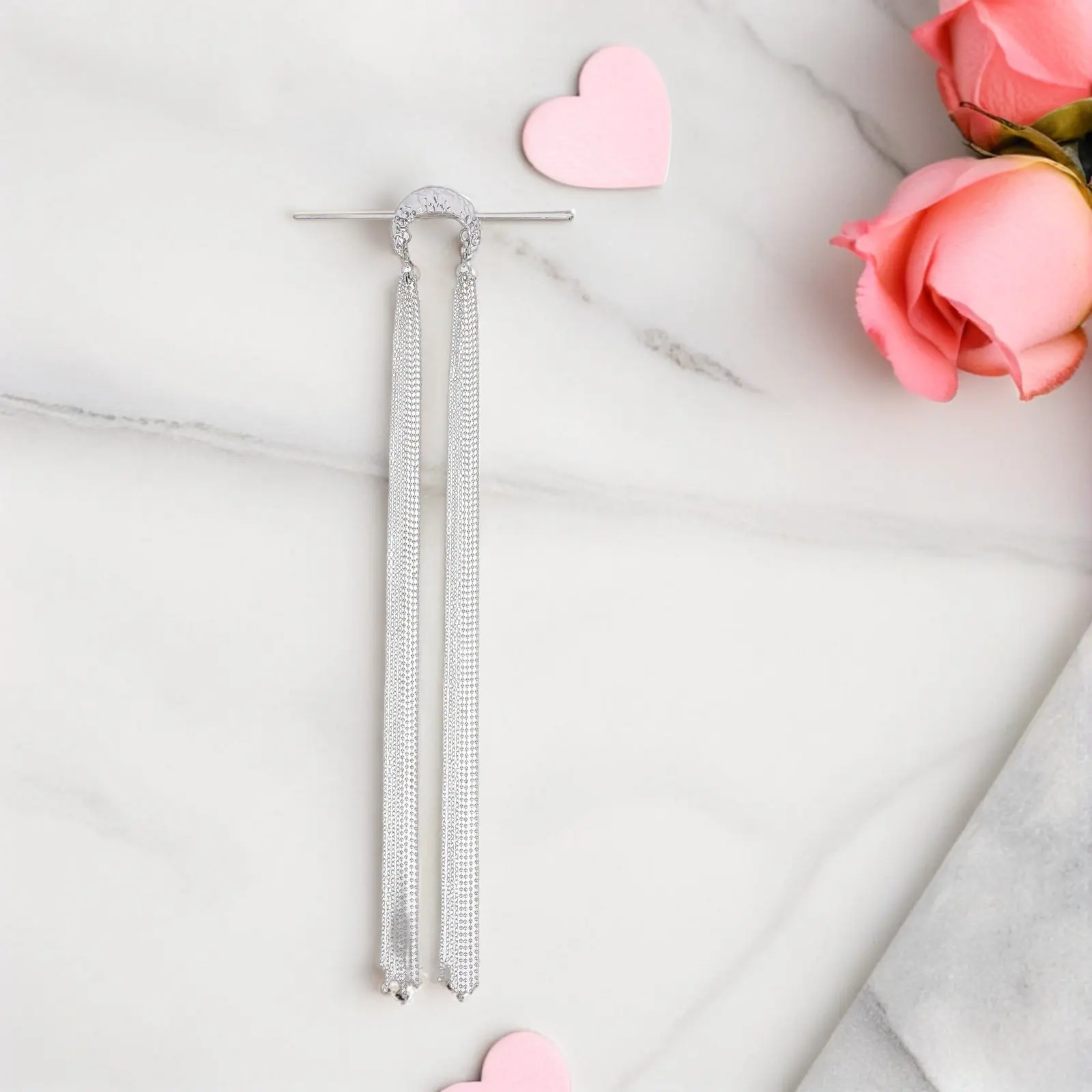 

Chinese Long Tassel Hairpin Elegant Vintage Hair Chopsticks Traditional Hair Forks for Updo Styling Hanfu Accessories Girls