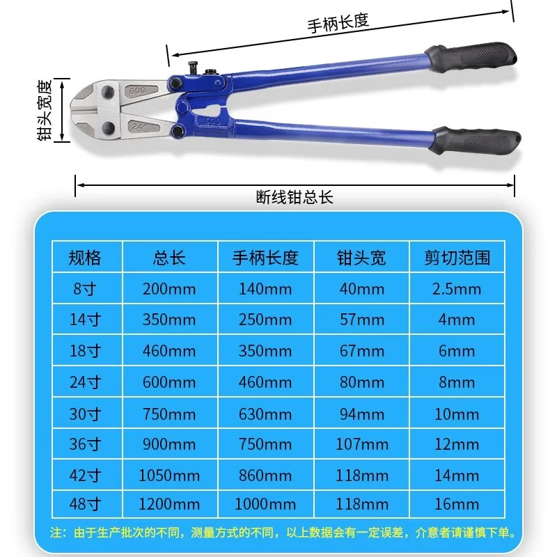 Imagem -05 - Meikela-heavy Duty Liga de Aço Parafusos Cortador Wire Clamp Alicate de Corte Rope Rebar Bloqueio Cadeia Cortadores 818 1pc