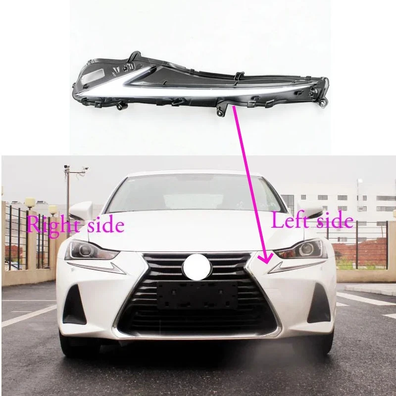 

For Lexus IS 2016 2017 2018 Car Daytime running lights Shell DRL Cover Replacement Lamp Shade DRL Lens Glass