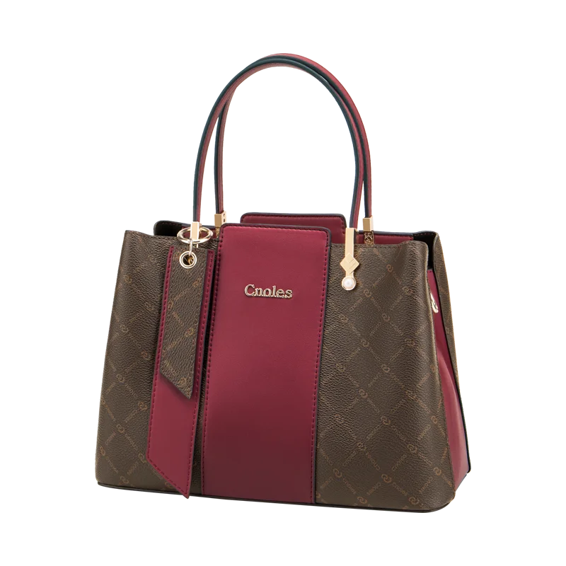 Cnoles-Bolso de mano de cuero Vintage para mujer, bandolera de gran capacidad, de diseñador, de lujo