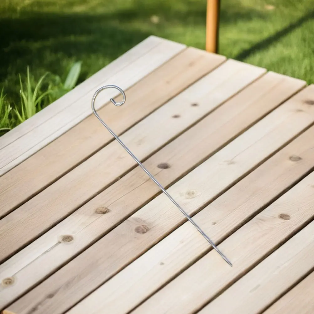 20pcs Durable Metal Garden Hooks Curled Tip Stakes Plant Labels Balcony Markers Outdoor Hangers Container Signs
