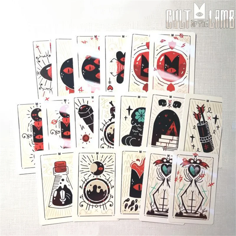 

Коллекционный набор металлических карт Таро для косплея по игре Cult Of The Lamb, 40 шт./компл., аксессуары для вечеринок и настольных игр