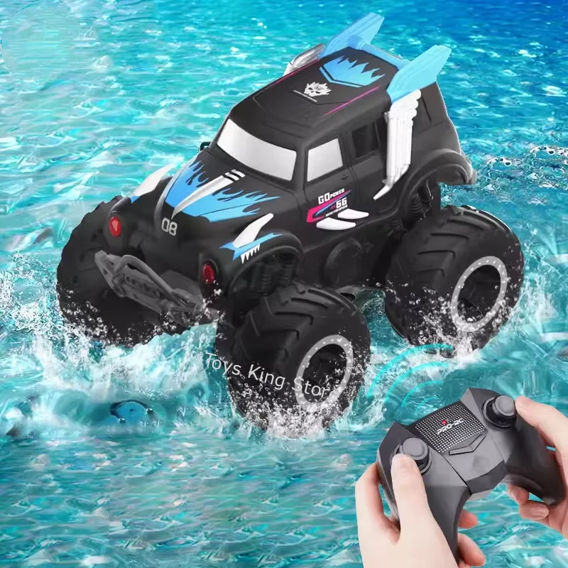 

2.4G RC Big Wheel Drift Stunt Car Amphibious 4CH 360 Rotational Remote Control Off-road Water Land Vehicle Kids Toys Boys Gifts