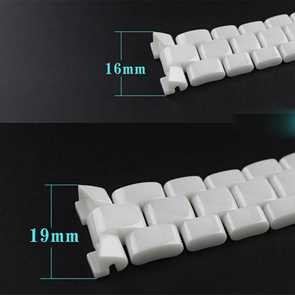 Cinturino in ceramica di alta qualità per cinturino J12 cinturino da donna e da uomo cinturino moda braccialetti bianchi neri caldi 16mm 19mm