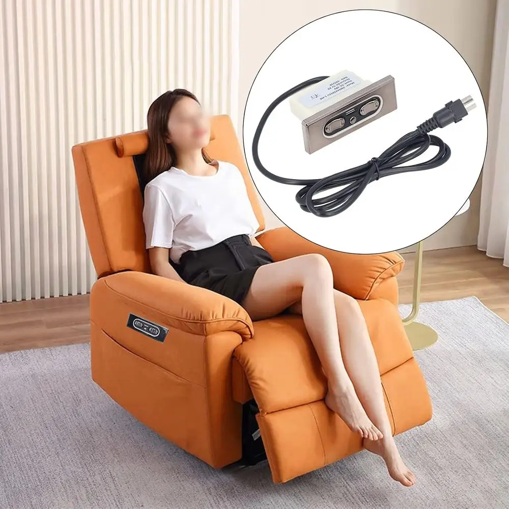 5-Button Electric Sofa Remote Control, ABS Material, Power Recliner/Chair Hand Control with Charging Port, Plug and Play, One-Bu