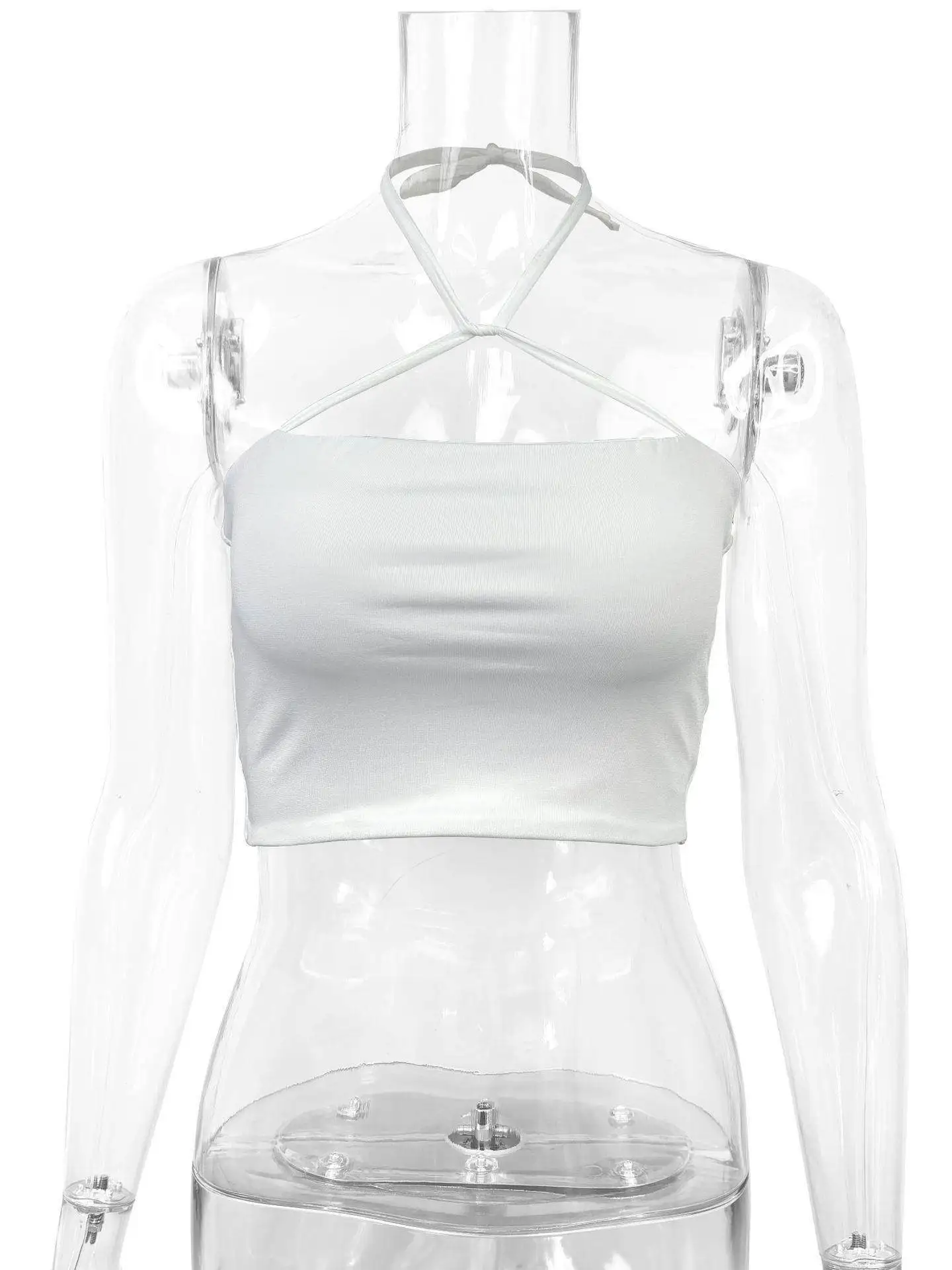 

Sexy Bal ter Top Women's Faion Slim Fit ort Length Polyester Color Versatile Sle Summer Collection