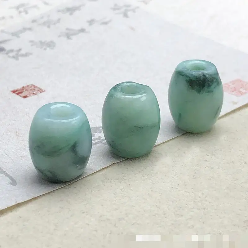 13*16mm Natural Myanmar Jadeite Ice Floating Burmese Jade Rice Beads For Jewelry Making Diy Bracelet Beaded Necklace Accessories
