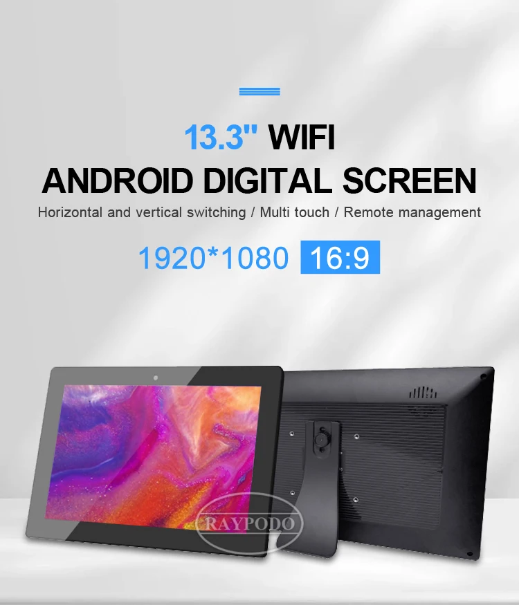 

Raypodo 13.3 inch Android 8.1 Mount Tablet with RK3399