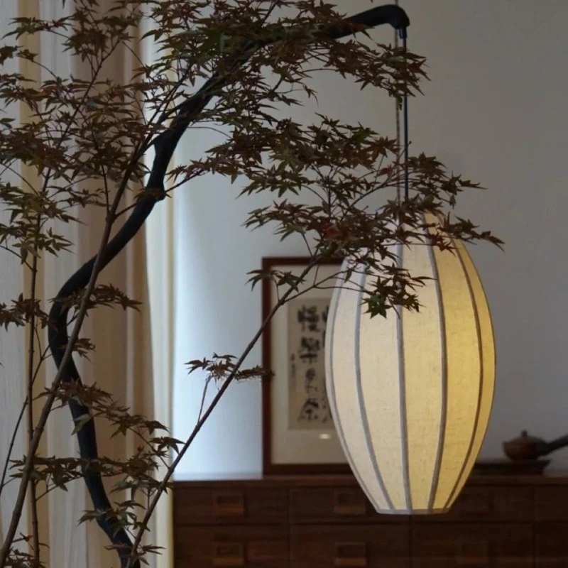 Floor lamp: Retro tea room, living room ambient light, fishing floor lamp