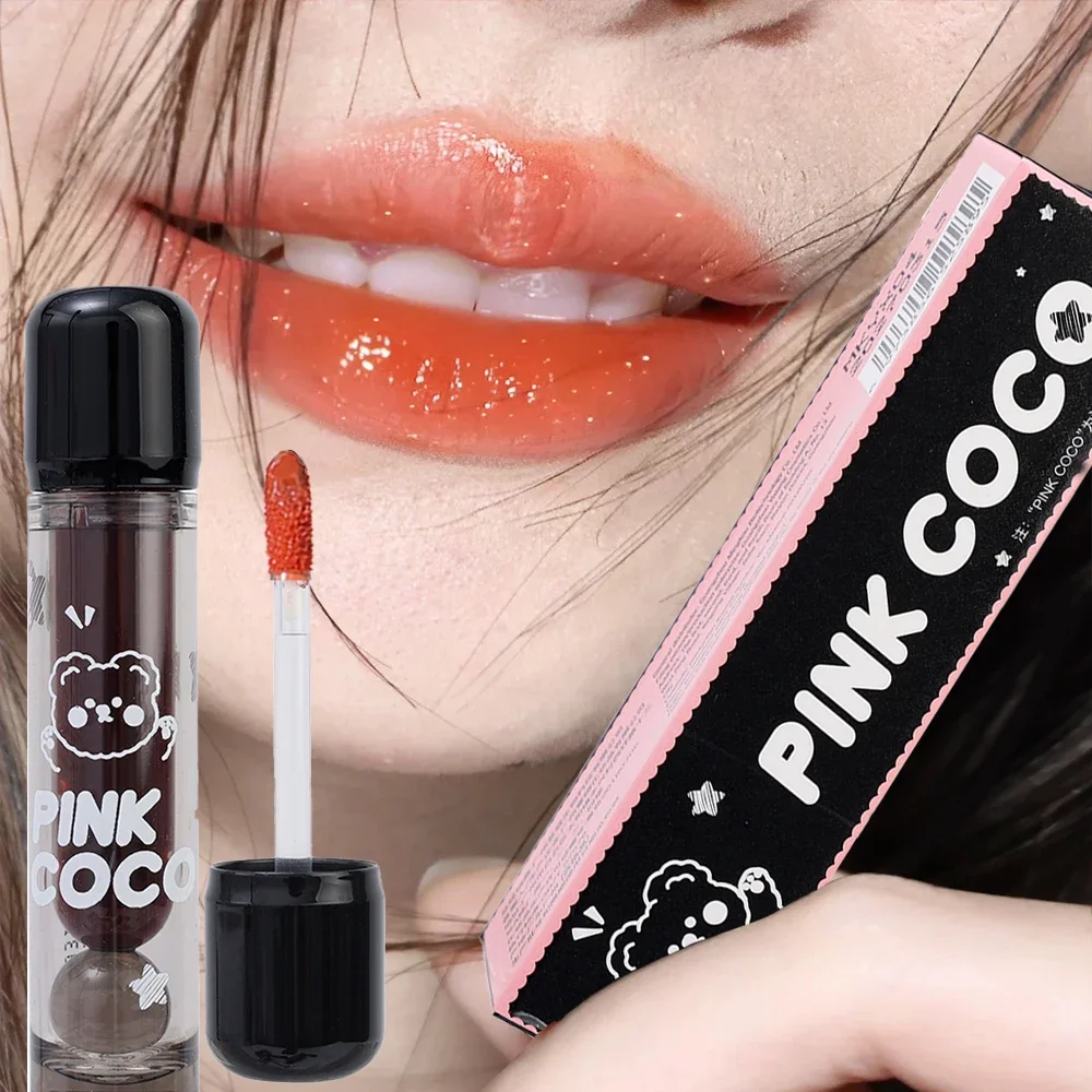 PINK COCO Punk jugo rojo brillo de labios espejo líquido de larga duración impermeable hidratante Sexy labio rellenador lápiz labial cosméticos para labios