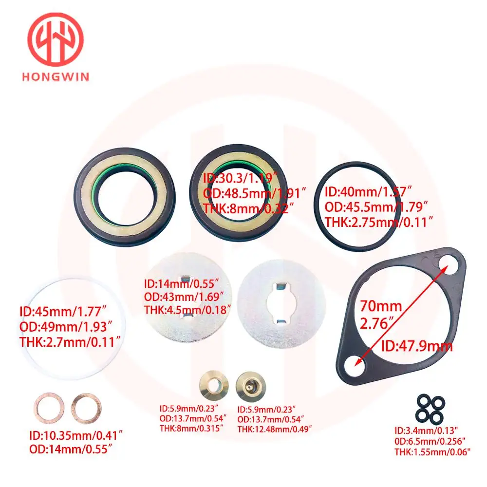 Power Steering Rack Seal Kit OEM 04445-0K091 For Toyota Hilux Vigo Fortuner KUN25 GGN25 1KDFTV 2KDFTV 1GRFE 2TRFE Repair Kit