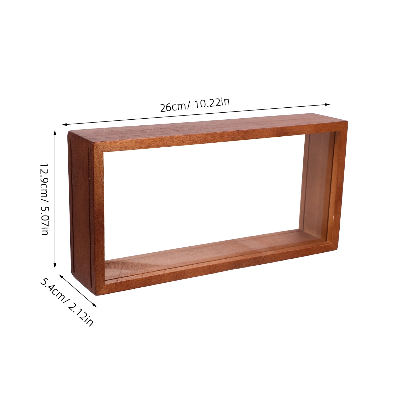 Shadow Box Frame Rectangle Acrylic Wood Storage Desktop Postcard Pressed Flowers Dried Leaf Display Case Specimen Photos