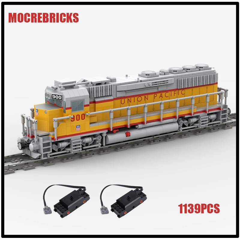 1139PCS Hot Selling Building Blocks Trains Model Urban Railway Diesel Engine GP40 Locomotive DIY Creative Technology Blocks Toys