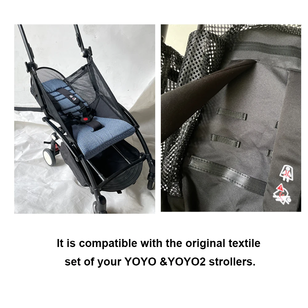 Stroller Accessories 6+ Clothe Replacement Kit Compatible with YOYO2 Waterproof Fabric - Stroller Canopy, Seat Cushion & Base