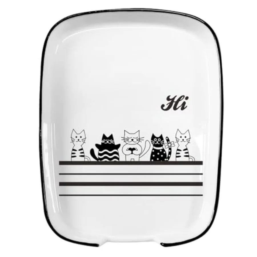 Soporte de cuchara para gato para estufa, soporte Utel de cerámica navideño para decoración moderna de granja, regalos de Navidad asequibles para vacaciones 2025