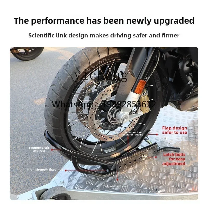 

ii10- motorcycle trailer front wheel fixing bracket, motorcycle tire parking limiter, tire clamp parking rack limit frame
