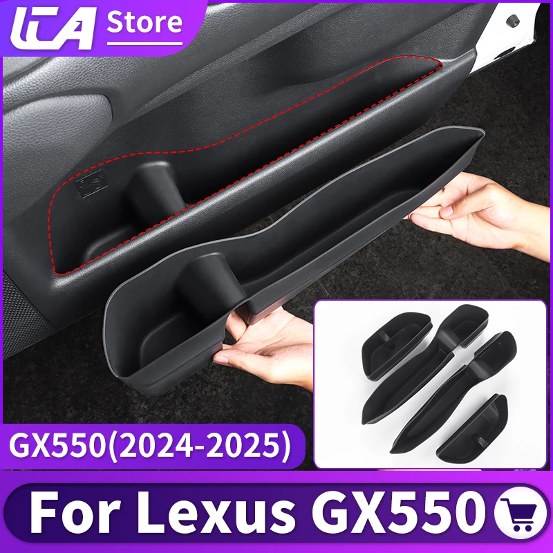 For 2024 2025 Lexus GX550 GX550h Car Door Storage Slots Silica gel pad,Upgraded Accessories gx 550 Interior  Modification Tuning