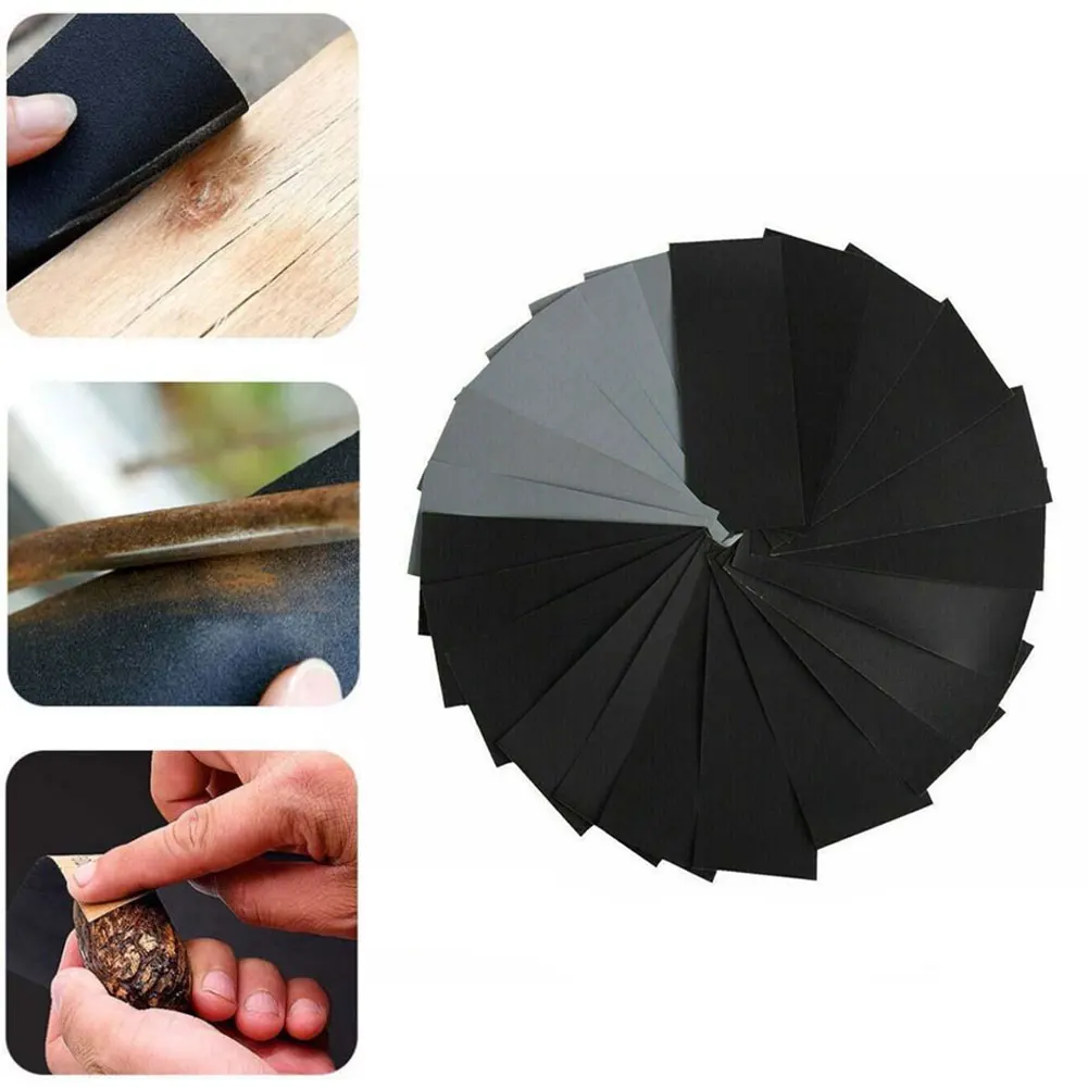 36Pcs Sandpaper Set with Mixed Grits for Wet and Dry Applications Perfect for Polishing and Finishing on Multiple Surfaces