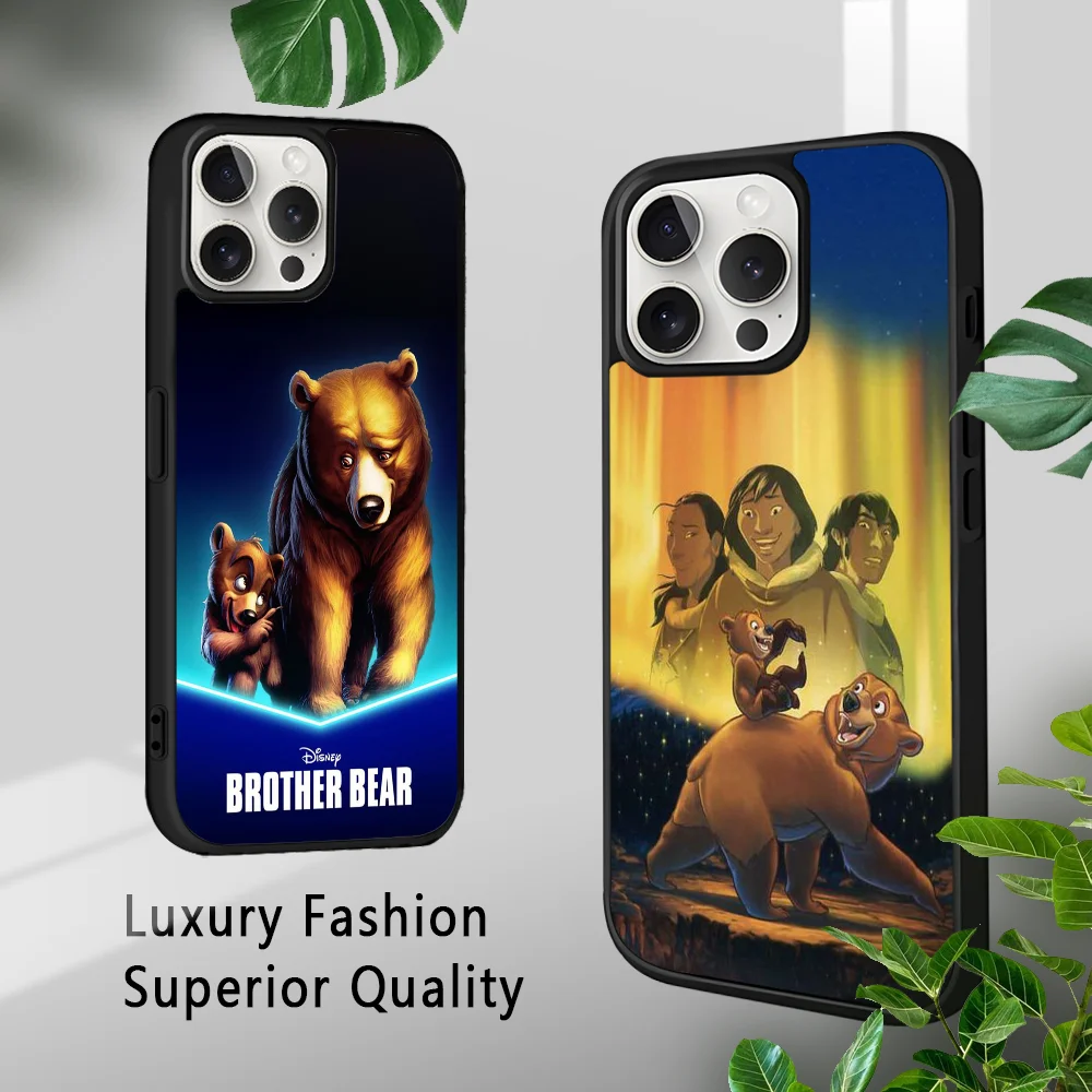 Funny Brother Bear Phone Case For iPhone 16 15 14 13 12 11 Pro Xs Max Mini Plus Celulares Hard Funda Dropshipping