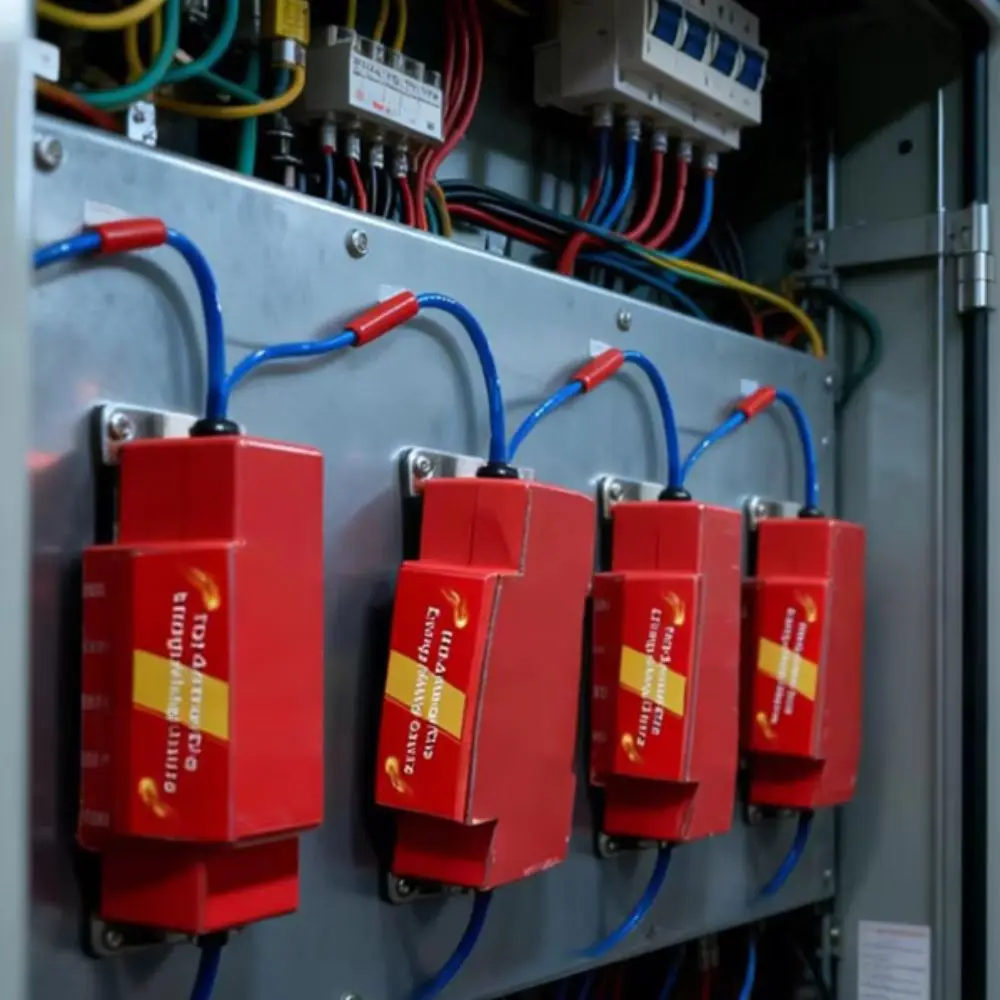 Dual-Line Design Flame Retardant Device Flame Retardant Automatic Activation Fire Extinguishing Device DIN Rail Mount