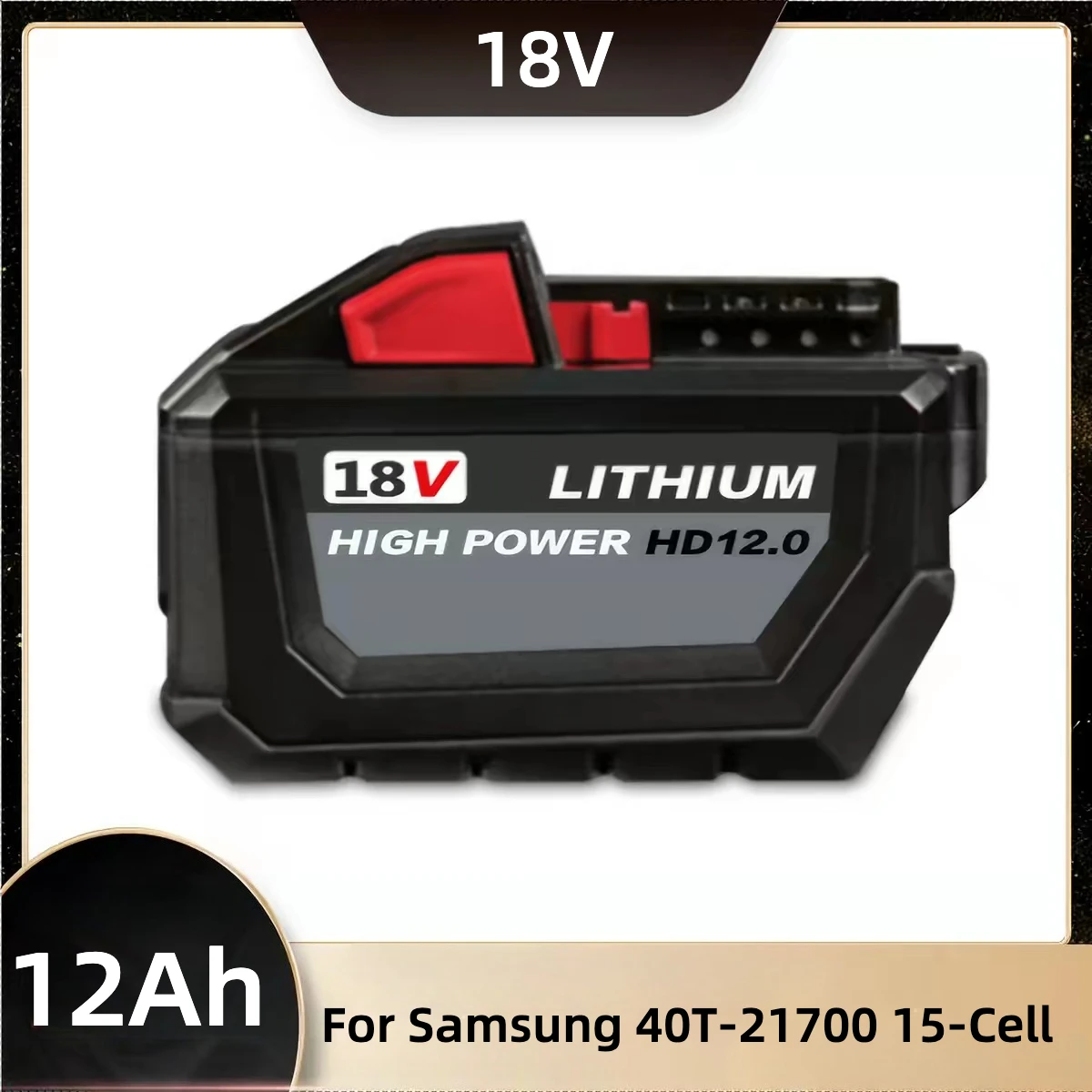 Original M18HB12 12Ah High‑Power Lithium‑ion Battery M12‑18C M12‑18FC Charger For Milwaukee Power Tools