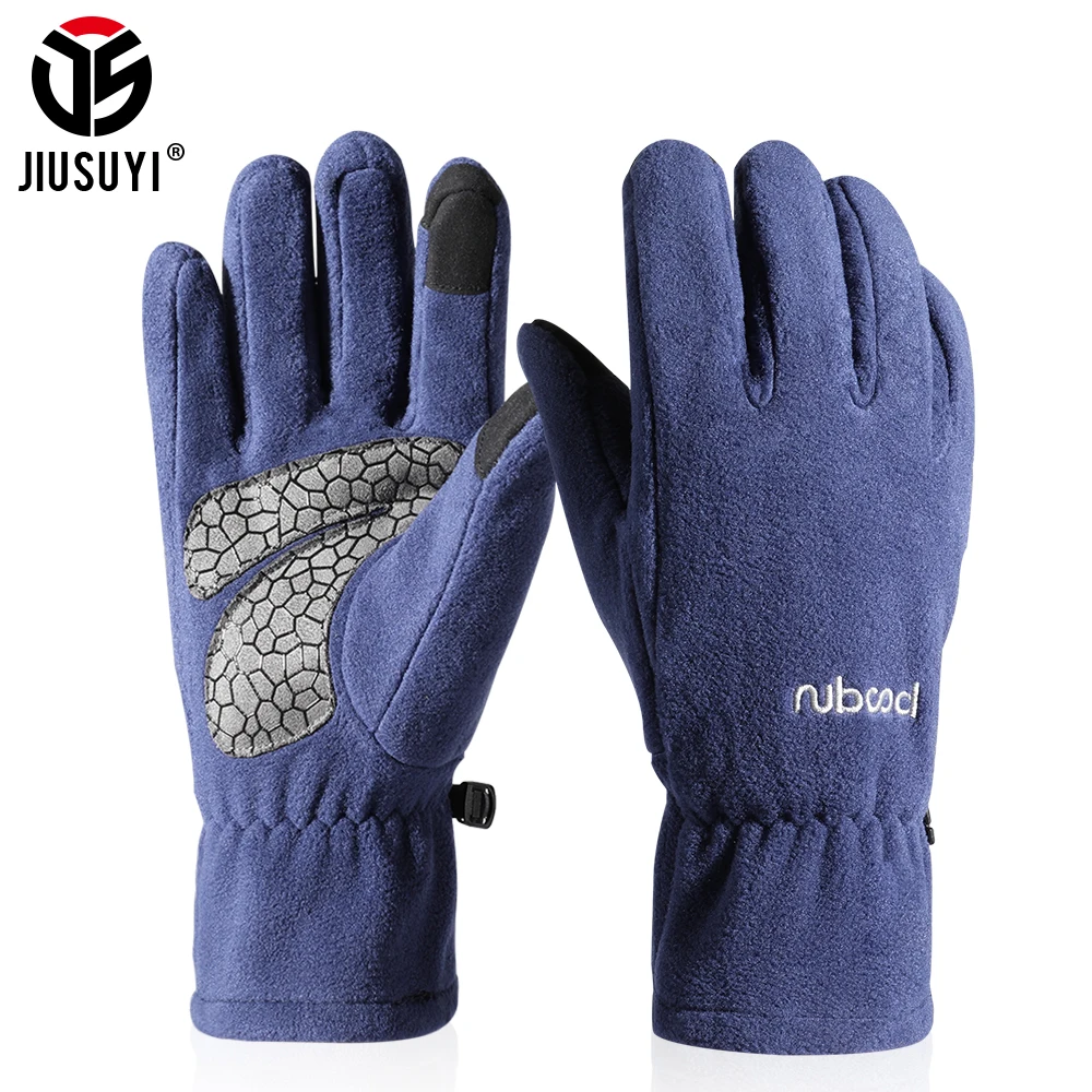 Fashion Warm Gloves Outdoor Bicycle Hunting Snowboard Skiing Road Bike Fleece Touch Screen Winter Polar Fleece Glove Unisex Men