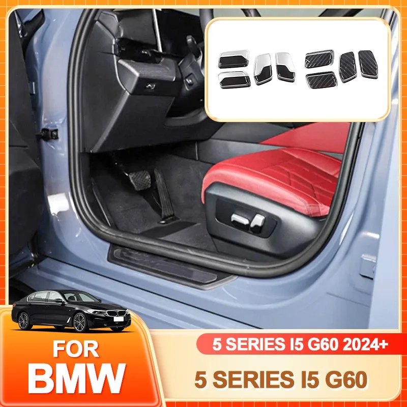 

Glasses Holder Hot 4PCS/set ABS Car Styling Seat Adjust Switch Buttons Trim Cover Stickers For BMW 5 series i5 G60 2024+ Aut